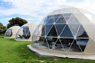 新設されたドームテント＝赤穂市尾崎