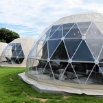 新設されたドームテント＝赤穂市尾崎