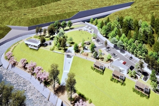 宿泊やバーベキューが楽しめるカロひめリバーのイメージ図（トヨタカローラ姫路提供）