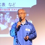 これまでの被災地支援の経験やボランティアの必要性を話す高橋守雄さん＝神河町寺前