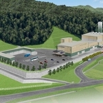 ごみ処理施設の完成予定図（中播北部行政事務組合提供）