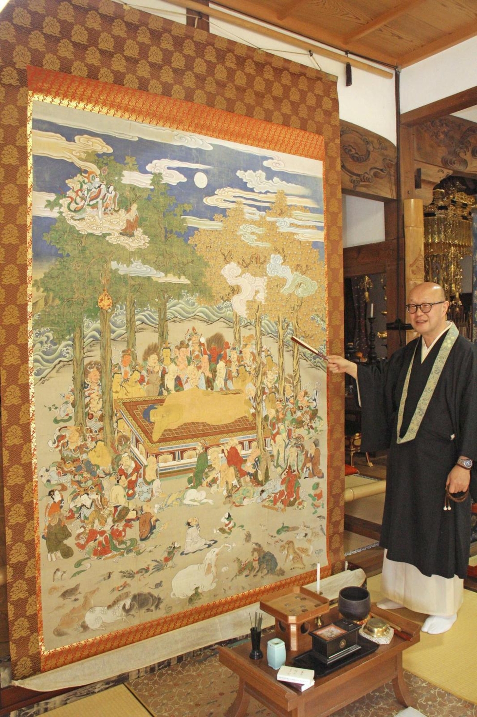 福崎・応聖寺で町重文の絵画2点、特別公開 江戸期奉納の涅槃図など 3月