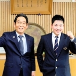 カヌー全国大会出場　伊和高・谷口さん「入賞目指す」　宍粟市を表敬訪問