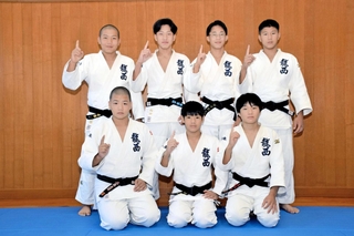 全国大会に出場する「龍野西ＪＵＤＯ　ＣＬＵＢ」の選手＝たつの市龍野町富永
