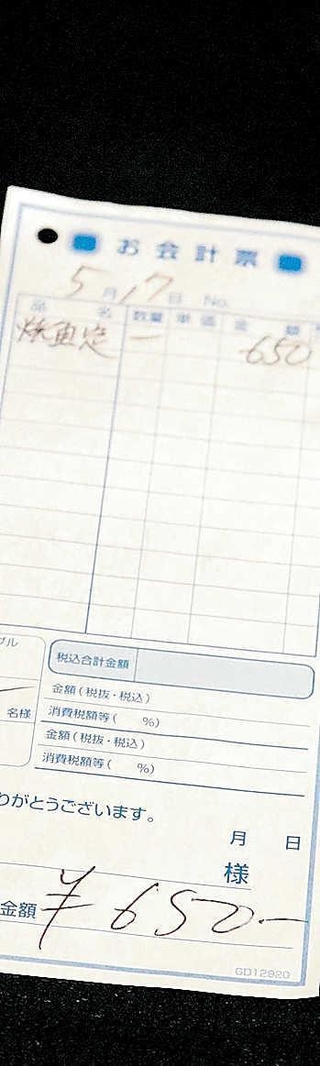 １日の売り上げ