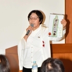 犯罪被害者遺族の苦しみを語る高松由美子さん＝宍粟防災センター