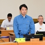 対策本部会議であいさつする斎藤元彦知事＝２２日午後、神戸市中央区中山手通５（撮影・斎藤雅志）