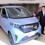 比較的低価格で購入できる日産の軽ＥＶ「サクラ」＝神戸市中央区