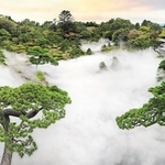島根県松江市の日本庭園「由志園」に導入された大雲海（霧のいけうち提供）
