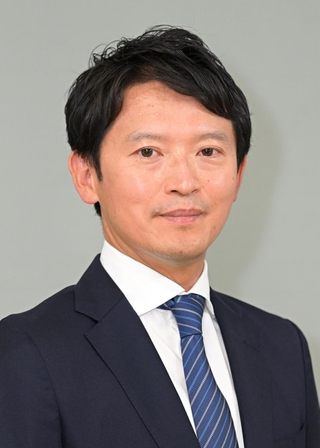 兵庫県の斎藤元彦知事＝２０２２年８月１日、神戸市中央区、兵庫県庁（撮影・秋山亮太）