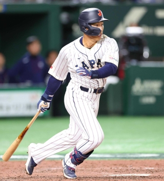 ＷＢＣの１次リーグＢ組、韓国戦で適時打を放つ吉田正尚外野手＝３月１０日、東京ドーム