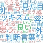 ルッキズムを巡るアンケートから抽出したキーワード（ユーザーローカルＡＩテキストマイニングによる分析　ｈｔｔｐｓ：／／ｔｅｘｔｍｉｎｉｎｇ．ｕｓｅｒｌｏｃａｌ．ｊｐ／）