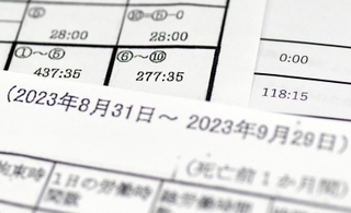 宝塚歌劇団の俳優の女性が急死した問題で、直近１カ月の時間外労働を巡り、遺族側代理人は２７７時間の労働、歌劇団から依頼された弁護士は１１８時間の活動があったとする（撮影・中西幸大）
