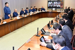 能登半島地震の被災地支援に向けて開かれた兵庫県支援本部の初会合＝県庁