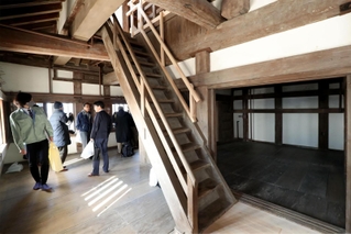２月１日から特別公開される姫路城西小天守の２階＝３０日午前、姫路市本町（撮影・辰巳直之）