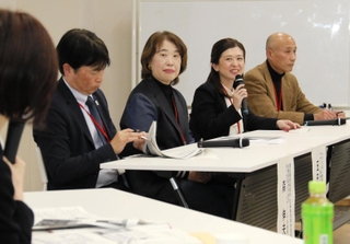 兵庫の「日本遺産」についてＰＲの強化を語り合ったパネルディスカッション＝兵庫県立兵庫津ミュージアム