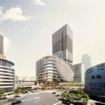 ２０２９年度に開業予定のＪＲ三ノ宮新駅ビルの完成イメージ図（ＪＲ西日本提供）