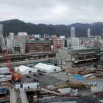 起工式が執り行われたＪＲ三ノ宮新駅ビル建設予定地＝６日午後、神戸市中央区雲井通８（撮影・長嶺麻子）