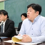 ＳＮＳ型投資詐欺をめぐり、米メタ社の日本法人を相手に提訴した原告弁護団＝25日午後、神戸市中央区、兵庫県弁護士会館