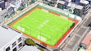 全天候型多目的グラウンドの完成イメージ図（神戸野田学園提供）