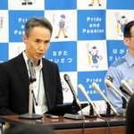 兵庫県警長田署で行われた記者会見＝同署