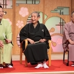 テレビ番組に出演した（左から）桂吉弥さん、桂米朝さん、桂ざこばさん＝２０１０年２月、大阪市中央区、読売テレビ