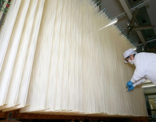 地理的表示保護制度の対象に登録された「揖保乃糸」＝宍粟市山崎町岸田