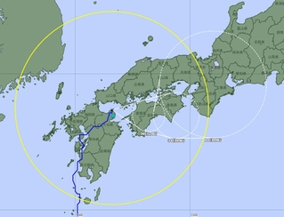台風１０号の予想進路図（３０日午前１０時現在）＝気象庁ＨＰより