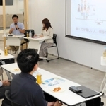神戸大大学院の助教２人が研究内容などを発表した「ＫＯＢＥアカデミックトーク」＝神戸市中央区三宮町１