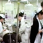 震災発生直後の旧県立淡路病院（栗栖茂さん提供の映像から）