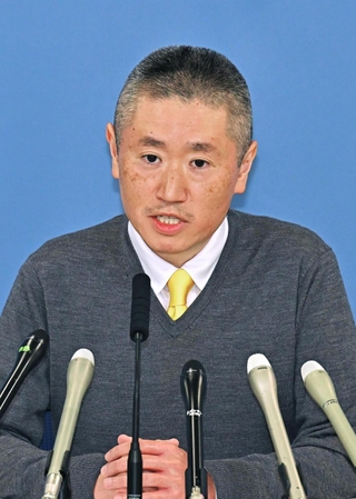 兵庫県知事選に立候補を表明した木島洋嗣氏＝神戸市内（撮影・斎藤雅志）