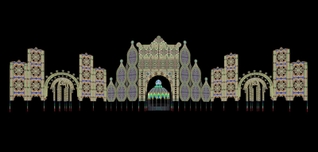 「神戸ルミナリエ」の東遊園地芝生広場に展示される「スパッリエーラ」のイメージ©Ｋｏｂｅ　Ｌｕｍｉｎａｒｉｅ　Ｏ．Ｃ．
