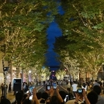 沿道を華やかに彩るイルミネーション＝２日夜、神戸市中央区明石町（撮影・風斗雅博）