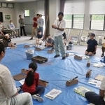 化石の発掘体験ができる「ジオの教室」＝丹波市青垣町（兵庫県立人と自然の博物館提供）