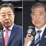 ㊨公明党候補の応援でマイクを握る石破茂首相＝２０日午後、尼崎市内（撮影・小林良多）㊧政権交代を訴える立憲民主党の野田佳彦代表＝１５日午後、明石市のＪＲ明石駅前（撮影・大田将之）