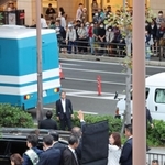 石破茂首相が来援した街頭演説。厳重な警備体制を敷かれた＝２０日午後、尼崎市内（画像の一部を加工しています、撮影・小林良多）