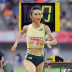 ゲストランナーとして神戸マラソンを盛り上げる田中希実選手＝６月、デンカビッグスワンスタジアム