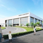 国際チャーター便が発着する神戸空港第２ターミナルビルの完成イメージ（神戸市提供）