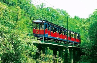 車両や施設の工事に伴い、２０２５年１月６日～４月１２日に運休する予定の六甲ケーブル（神戸六甲鉄道提供）