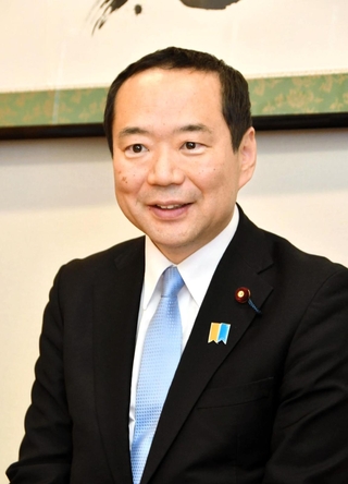 外務副大臣に就任し、インタビューに応じる藤井比早之衆院議員＝東京都内（撮影・堀内達成）