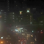 Ｕターンで渋滞する阪神高速神戸線＝２０２２年１月、神戸市中央区