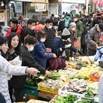 買い物客でにぎわう東山商店街＝３０日午後、神戸市兵庫区東山町（撮影・大田将之） 