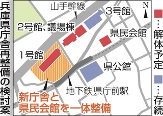 兵庫県庁舎再整備の検討案