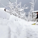 １月１０日に３２センチの積雪が観測された豊岡市内
