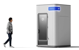 ＪＲ大阪駅などに設置される駅仕様の「カラダ測定ポッド」のイメージ図（ＪＲ西日本提供）