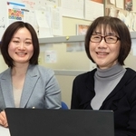 おしり洗浄に求める価値について、感性工学に基づいて研究した長田典子教授（右）と都賀美有紀特任助教＝三田市学園上ケ原、関西学院大神戸三田キャンパス