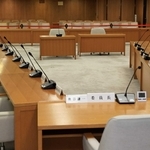 兵庫県議会百条委員会が開かれる会合場所＝兵庫県庁