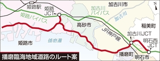 播磨臨海地域道路のルート案