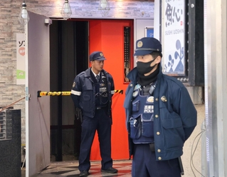 死亡事故があった商業ビルのエレベーター。原因は調査中だが、戸開走行が起きた可能性がある＝２月２７日、神戸市中央区北長狭通１