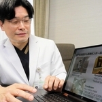 「放射線装置の進化で、治療と仕事を両立させることが可能になった」と語る馬屋原博医師＝神戸市中央区港島中町８、神戸低侵襲がん医療センター